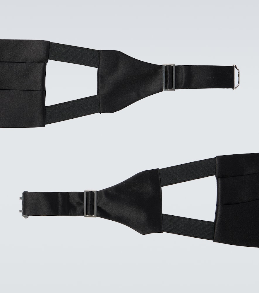 Giorgio Armani Silk Cummerbund In Black