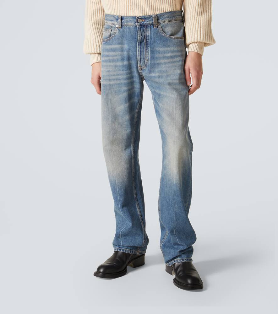 Alexander Mcqueen Alexander Mc Queen Faded Blue Jeans In Blue