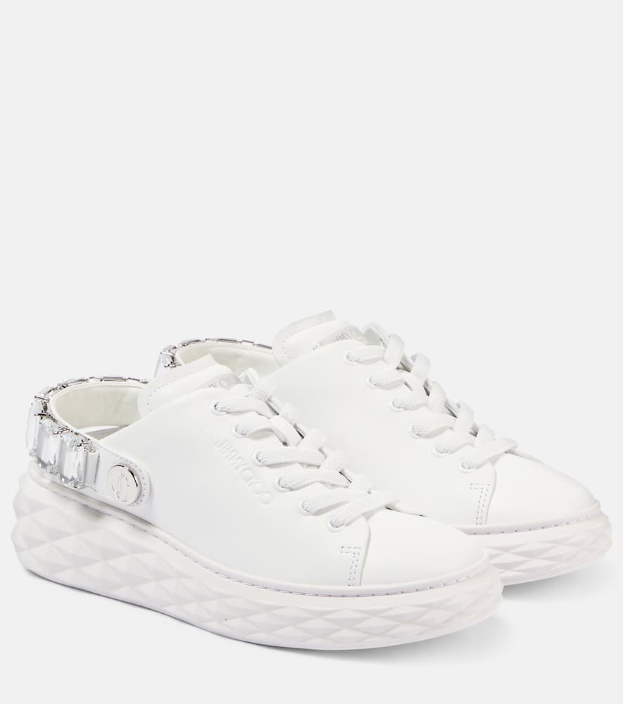 Diamond Maxi glitter leather sneakers