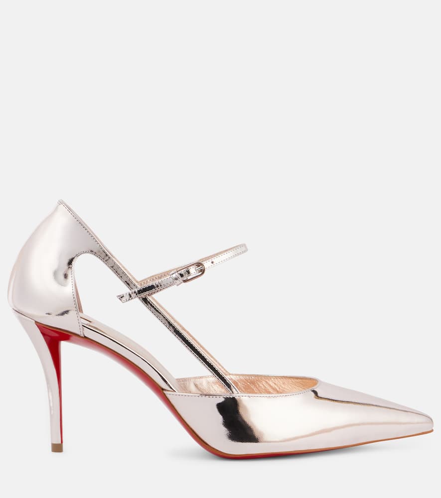 Christian Louboutin Miss Z Strap 80 Leather Slingback Pump In Pink