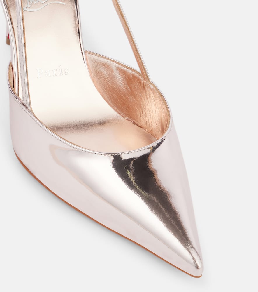 Christian Louboutin Miss Z Strap 80 Leather Slingback Pump In Pink