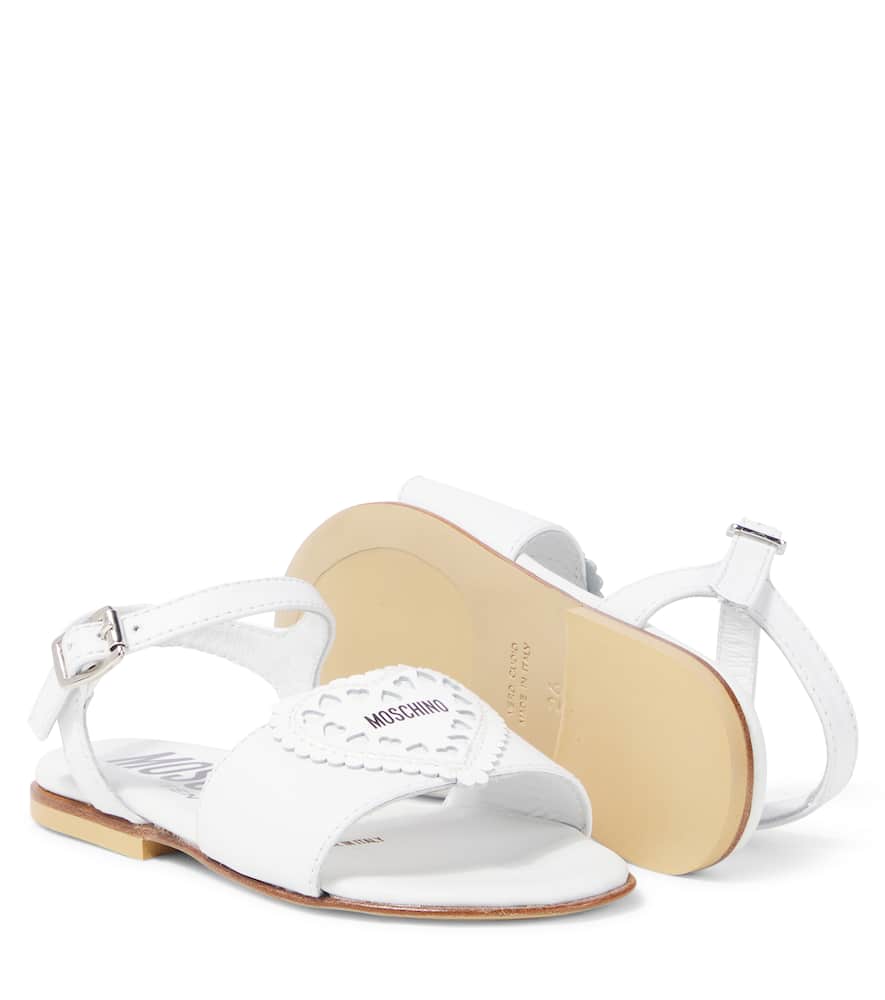 Moschino Heart-motif Sandals In White