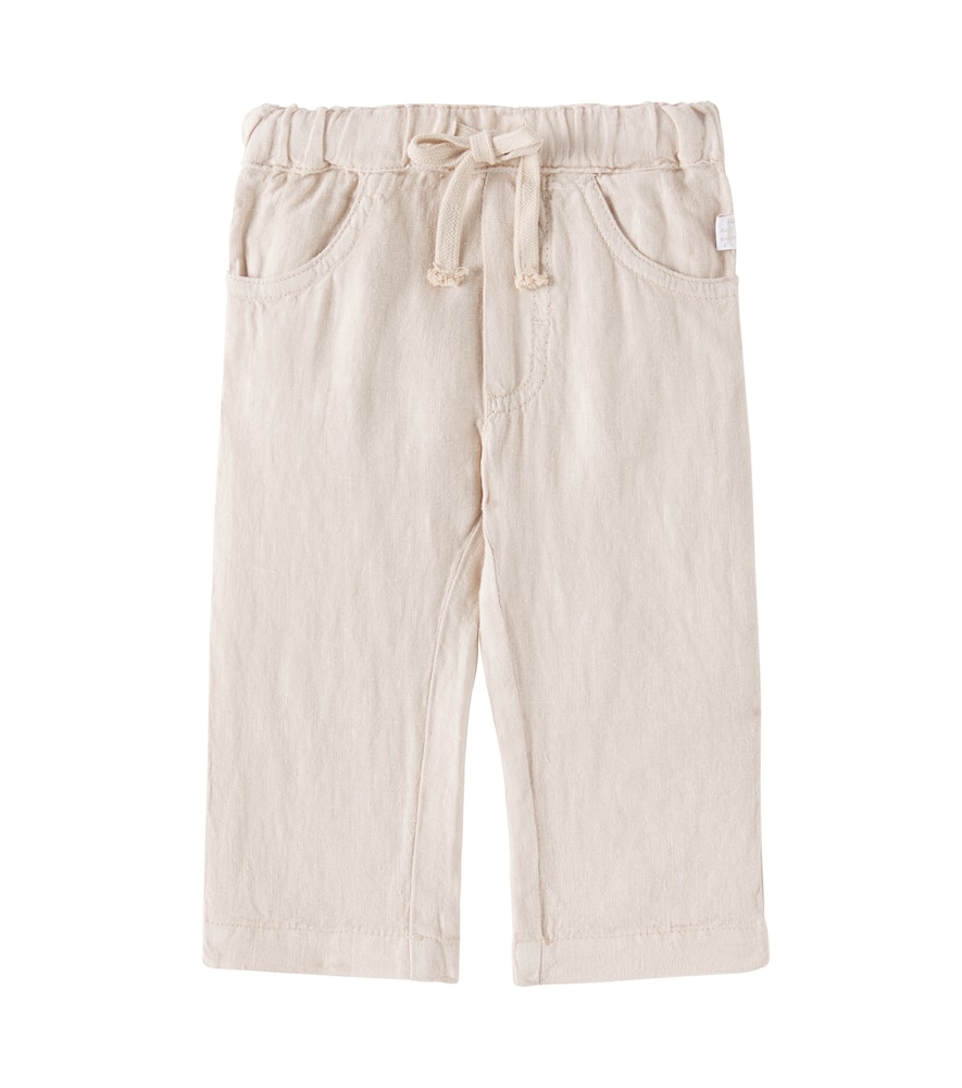 Il Gufo Baby Linen Pants In Beige