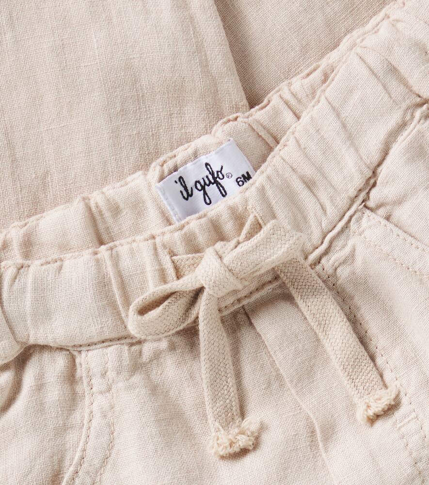 Il Gufo Baby Linen Pants In Beige
