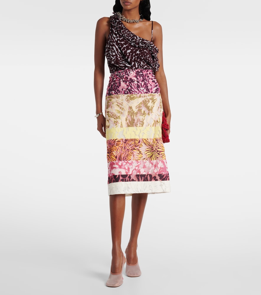  Dries Van Noten Dries Van Noten Printed Ruffled Top 