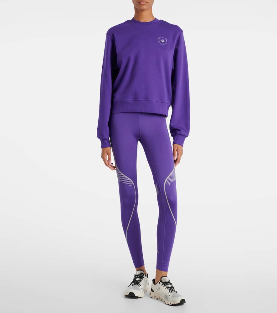 Adidas By Stella Mccartney Logo-detail Sweatshirt In Purple