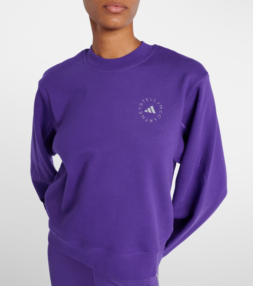 Adidas By Stella Mccartney Logo-detail Sweatshirt In Purple