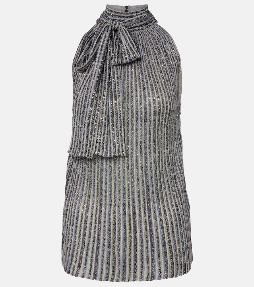 Missoni Sequined Lurex Tank Top In Gray
