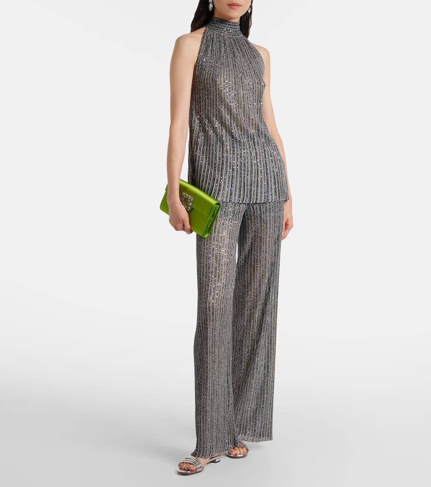 Missoni Sequined Lurex Tank Top In Gray