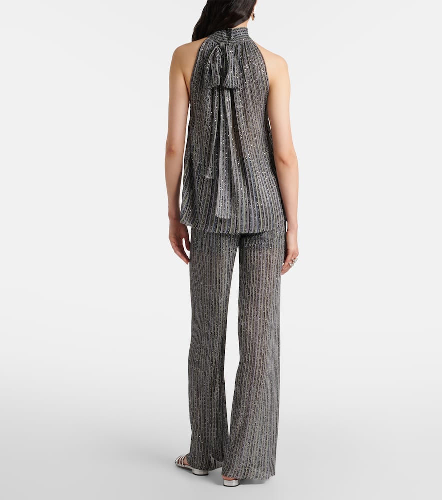 Missoni Sequined Lurex Tank Top In Gray