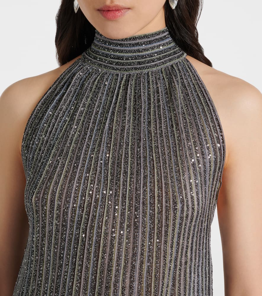 Missoni Sequined Lurex Tank Top In Gray