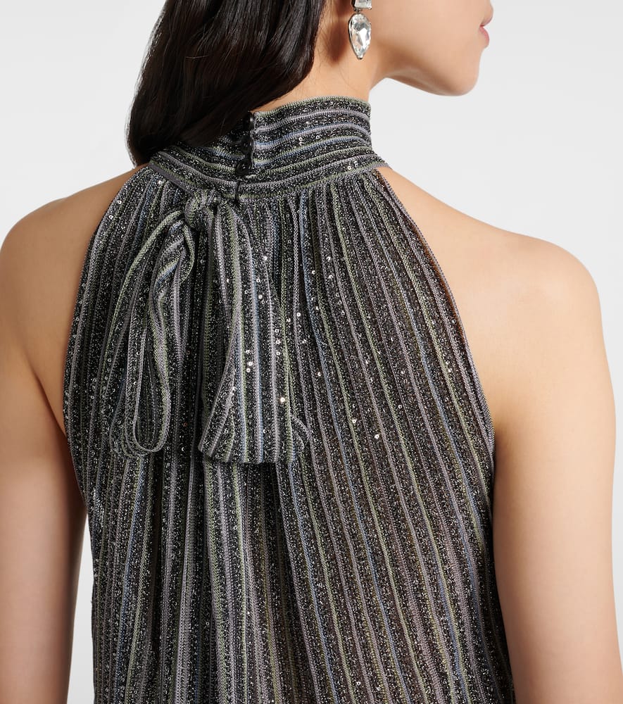 Missoni Sequined Lurex Tank Top In Gray