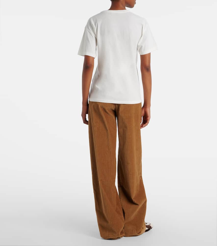 Polo Ralph Lauren Ivory Cotton Jersey T-shirt With Iconic Embroidered Polo Bear In White