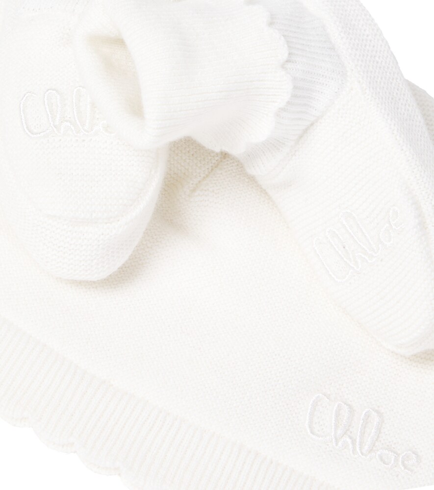  Chloe Kids Chloé Kids Baby Set Aus Mütze Und Schuhen 