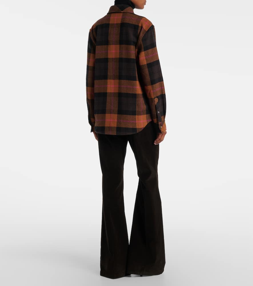God's True Cashmere Checked Cashmere Shirt In Brown