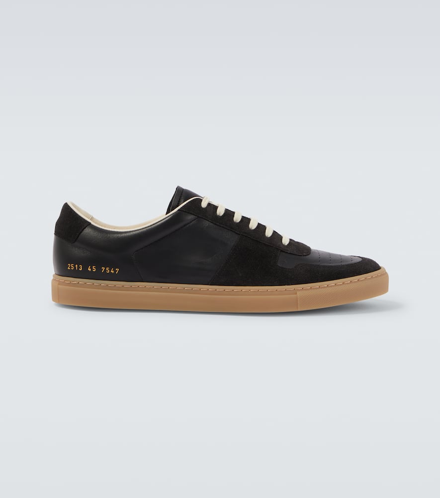Common Projects Achilles Leather And Suede Sneakers In Black