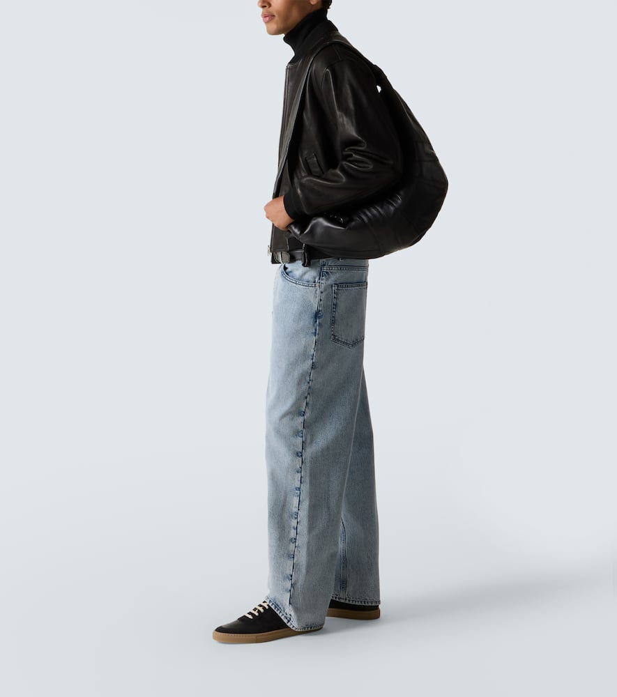 Common Projects Achilles Leather And Suede Sneakers In Black