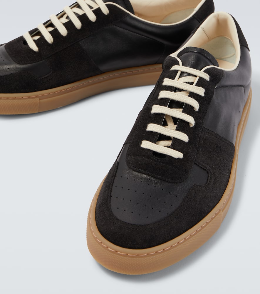 Common Projects Achilles Leather And Suede Sneakers In Black