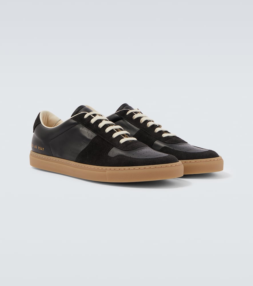 Common Projects Achilles Leather And Suede Sneakers In Black