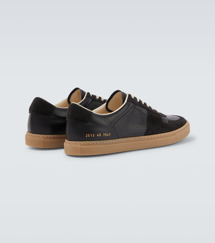 Common Projects Achilles Leather And Suede Sneakers In Black