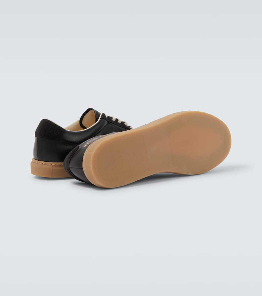 Common Projects Achilles Leather And Suede Sneakers In Black