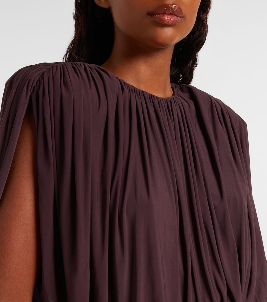 Magda Butrym Asymmetric Draped Top In Brown