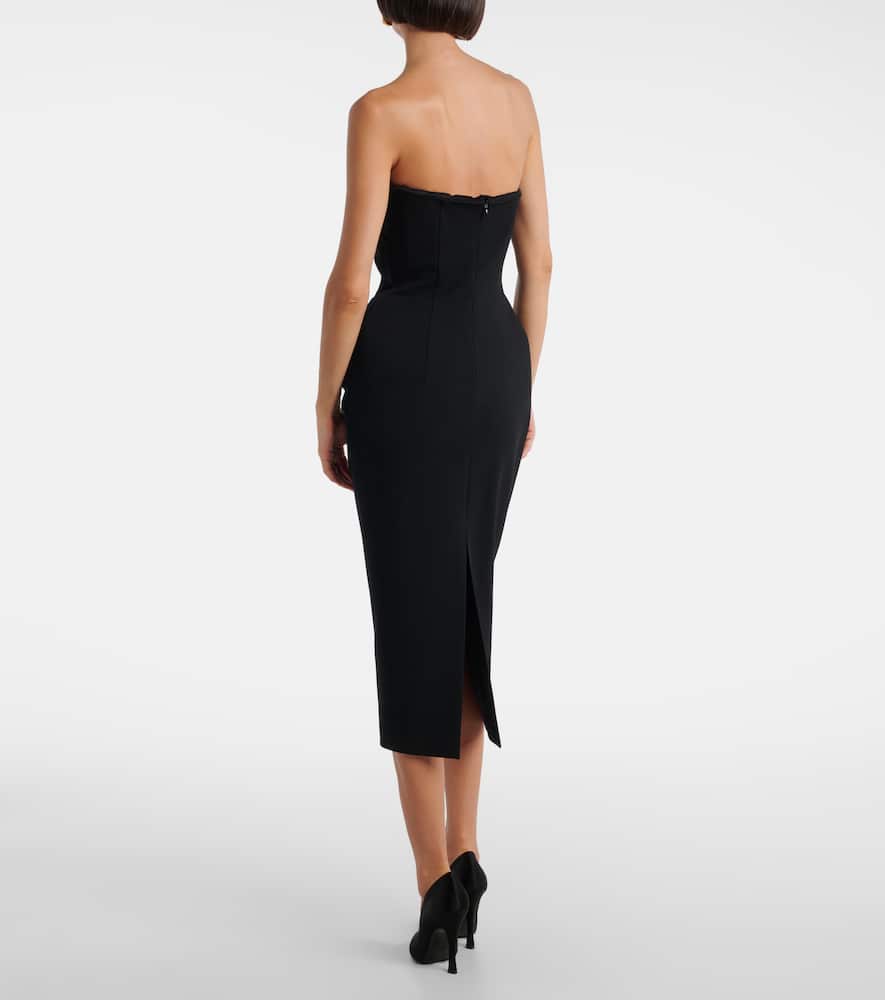 Magda Butrym Draped Midi Dress In Black