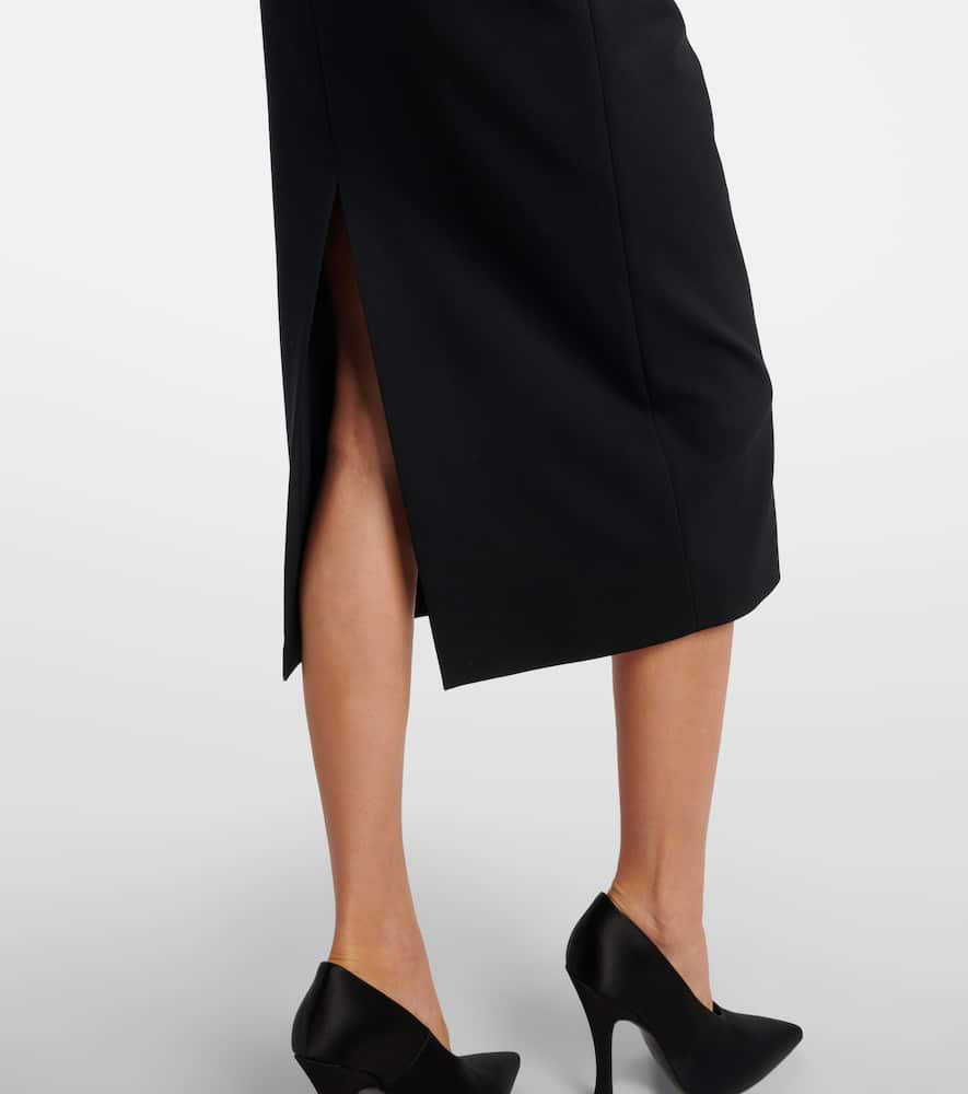 Magda Butrym Draped Midi Dress In Black