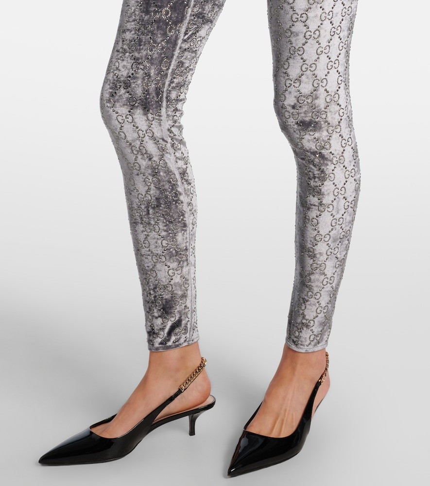  Gucci Gucci Gg Crystal Velvet Jumpsuit 