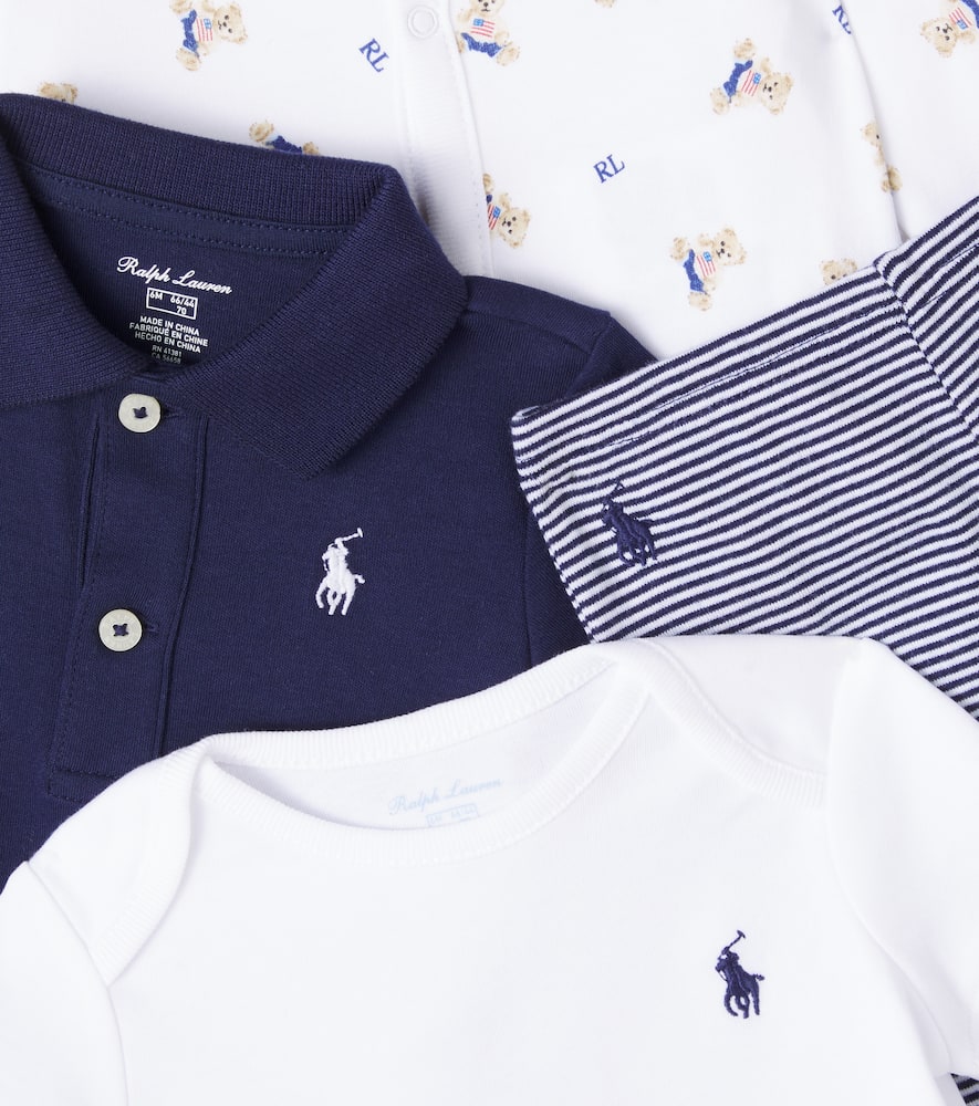 Polo Ralph Lauren Baby Set Of Seven Cotton Onesies, Bodysuits, T-shirt And Pants In Multi