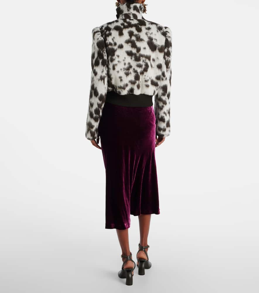 Dries Van Noten Animal-printed Wool-blend Jacket In Brown