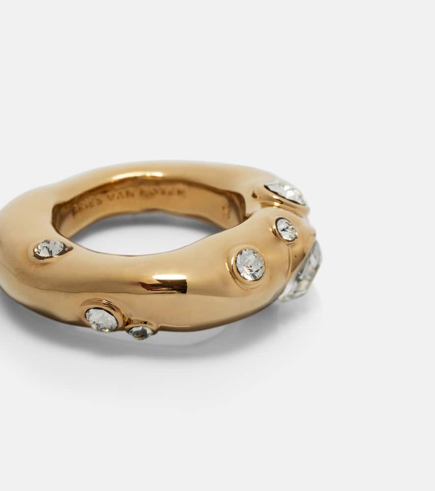 Dries Van Noten Crystal-embellished Ring In Gold