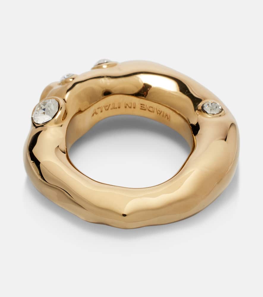 Dries Van Noten Crystal-embellished Ring In Gold