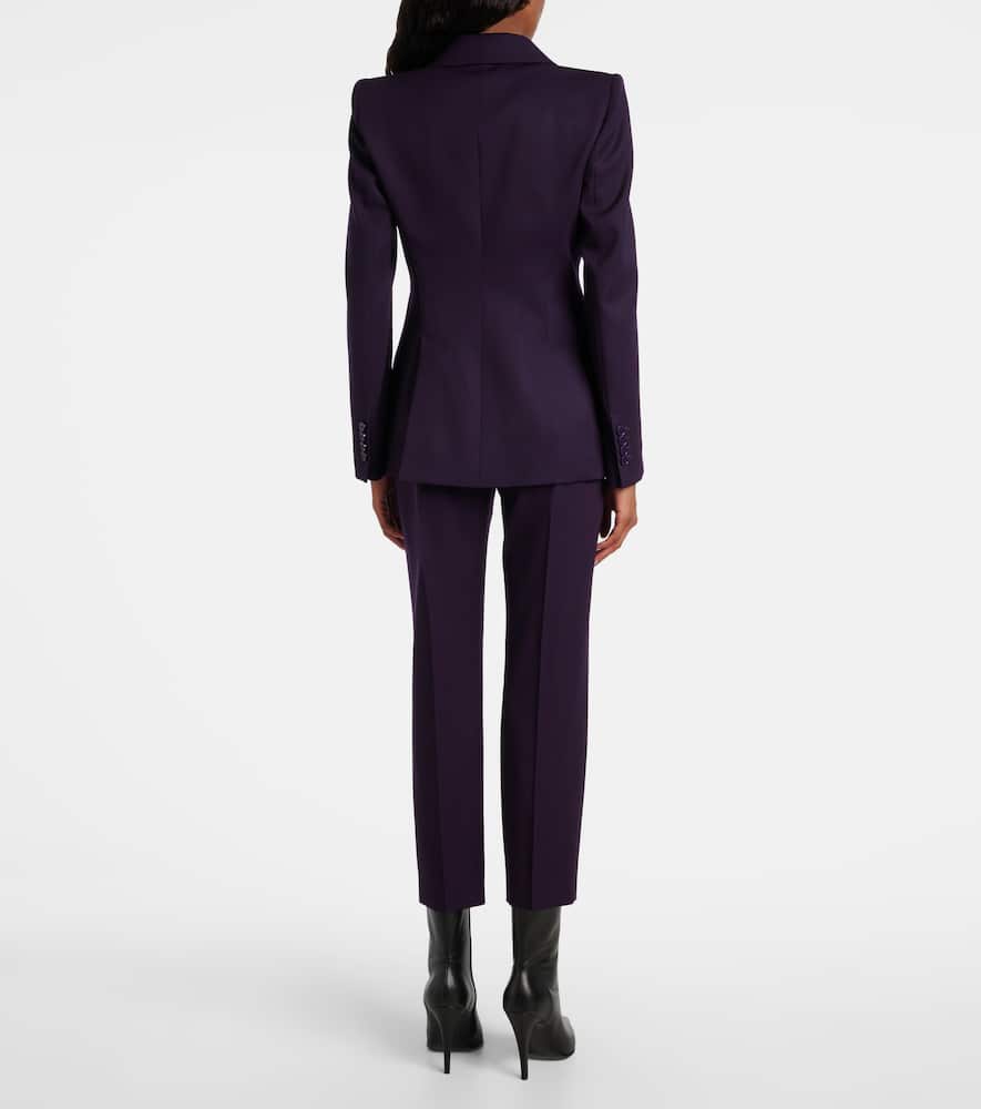Alexander Mcqueen Wool Blazer In Purple