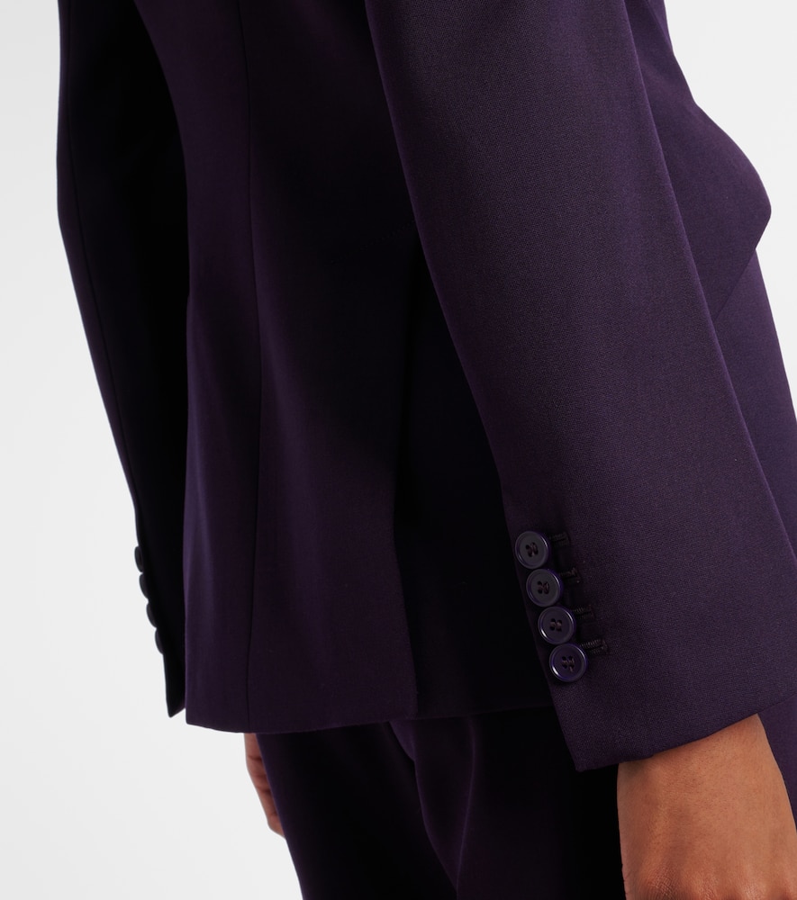 Alexander Mcqueen Wool Blazer In Purple