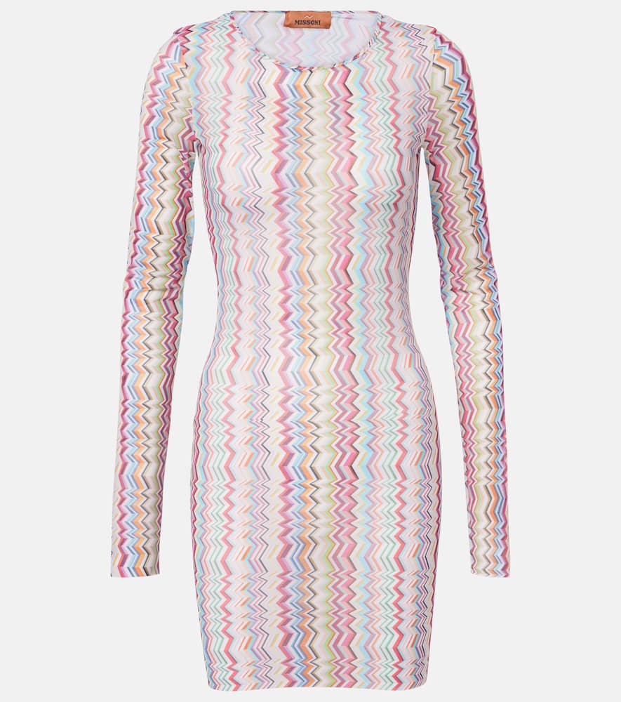 Missoni Striped Stretch-jersey Mini Dress In Multi