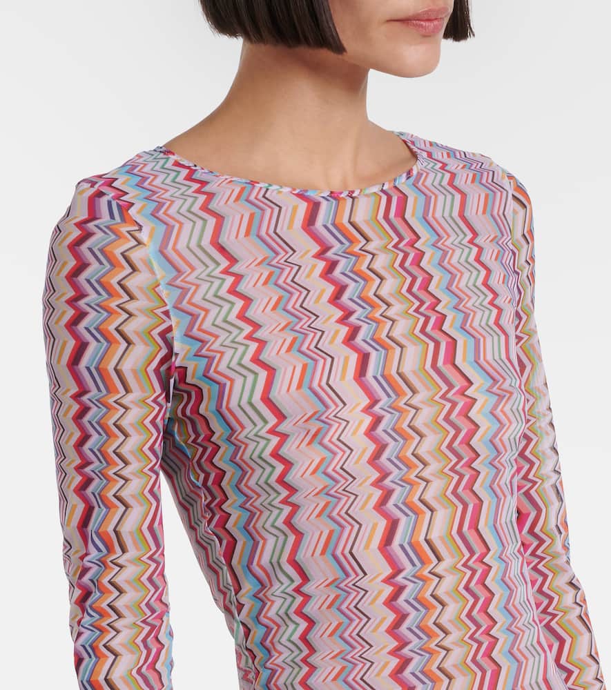 Missoni Striped Stretch-jersey Mini Dress In Multi