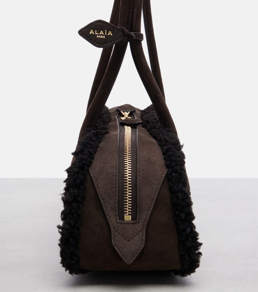 Alaïa Le Teckel Medium Suede Shoulder Bag In Brown