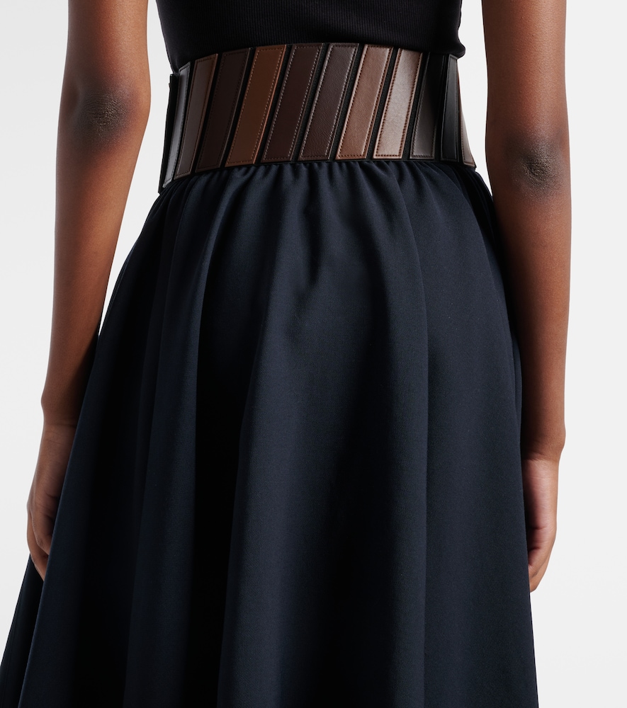  Alaia Alaïa Midirock Aus Wolle Mit Leder 