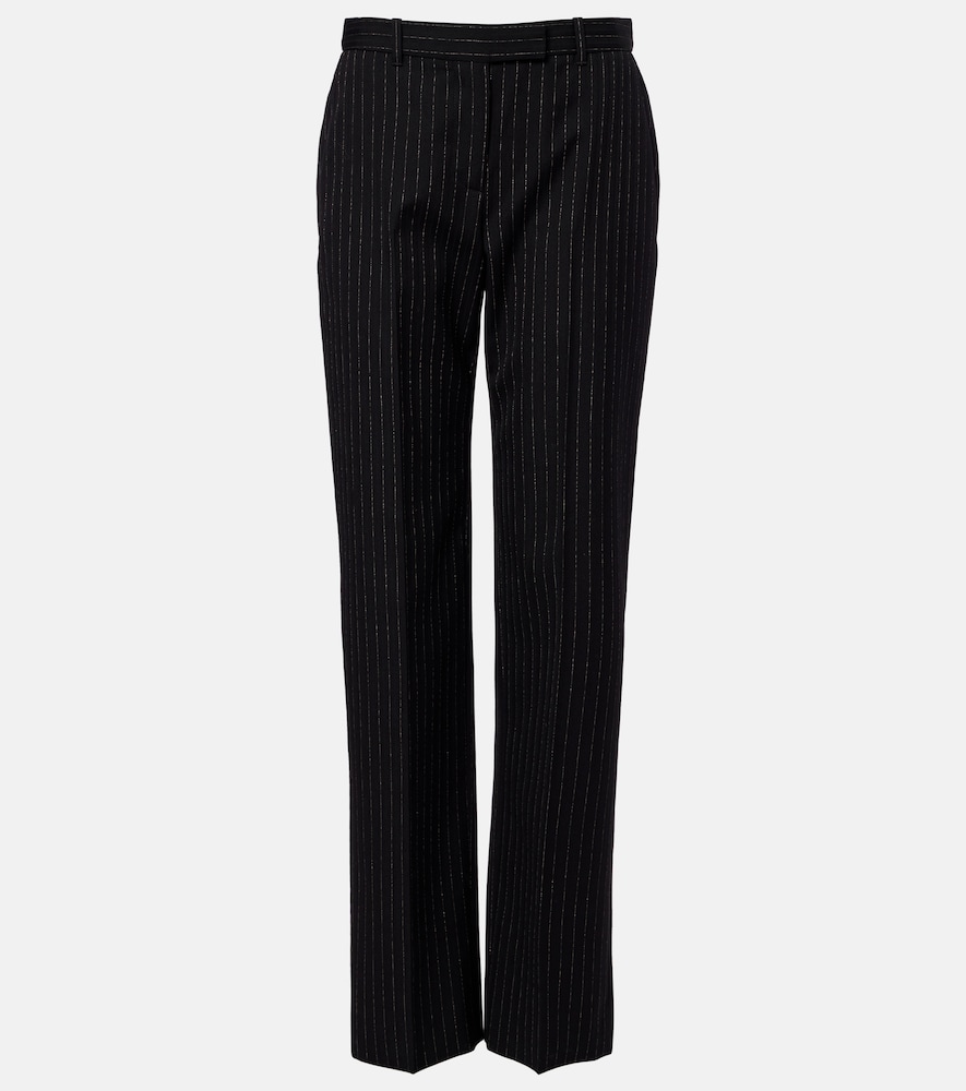 McQueen Pinstripe wool straight pants