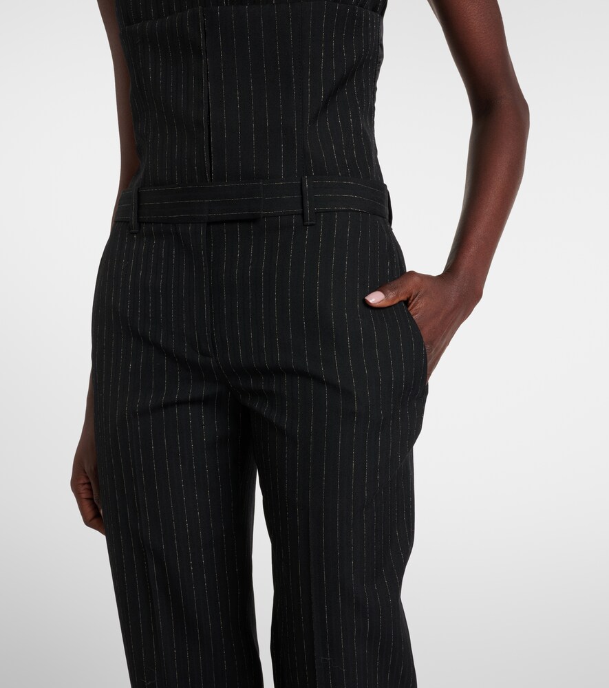  Mcqueen Mcqueen Pinstripe Wool Straight Pants 
