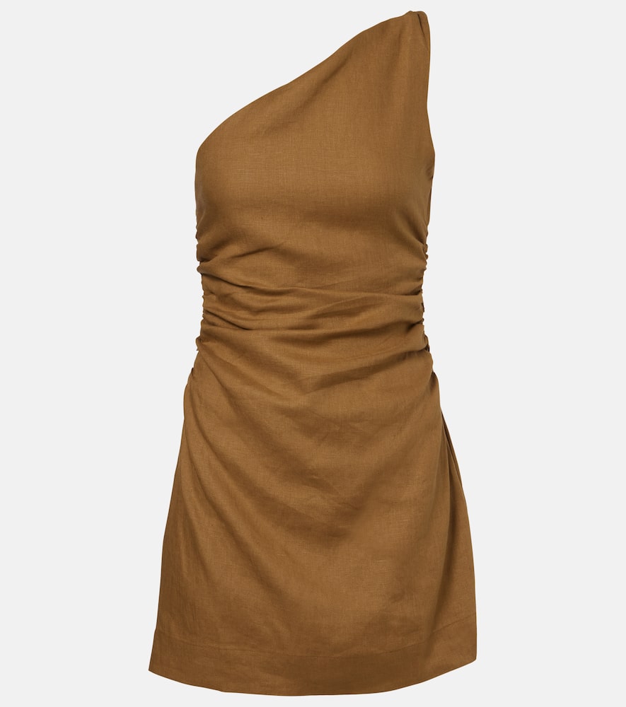 Faithfull Marga Linen Minidress In Blue