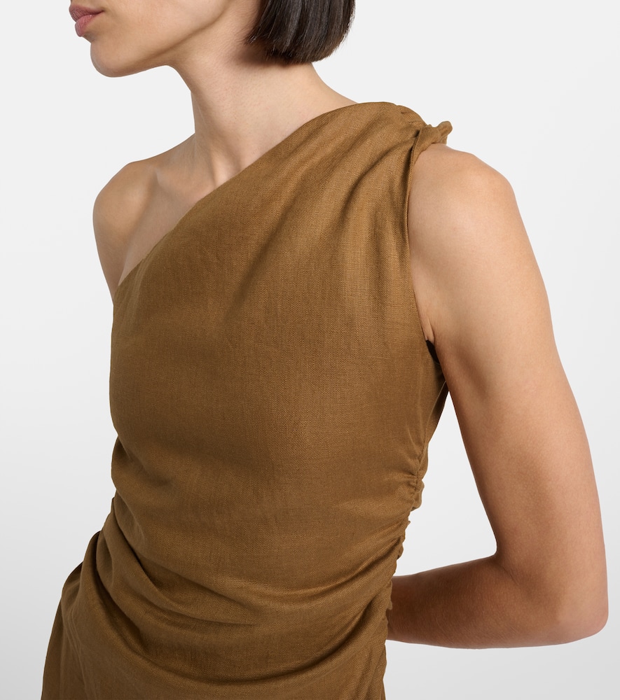 Faithfull Marga Linen Minidress In Blue