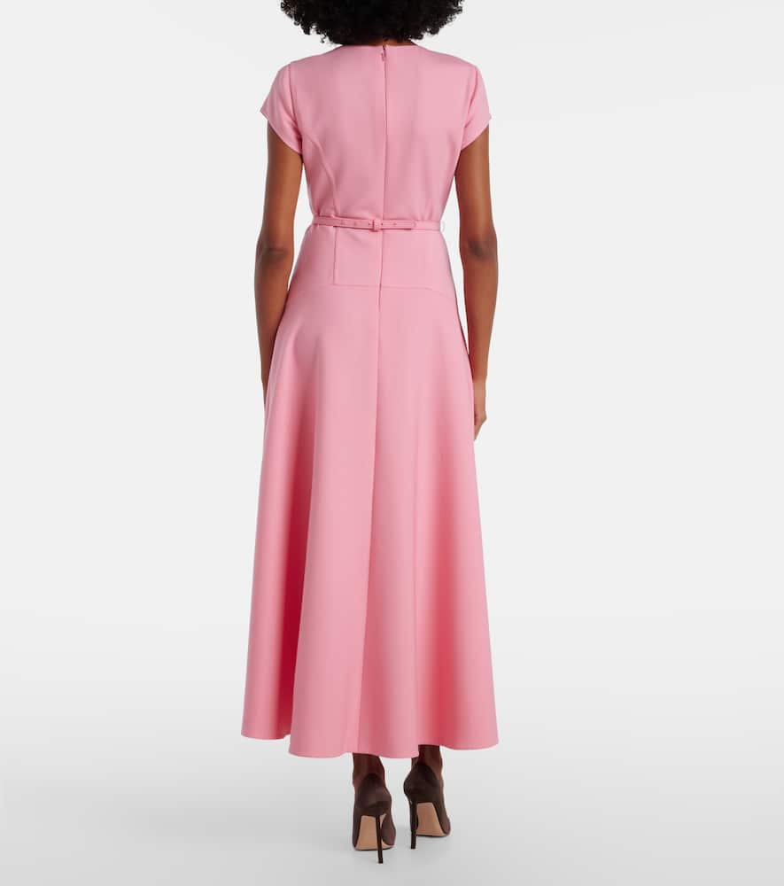 Oscar De La Renta Wool-blend Maxi Dress In Pink