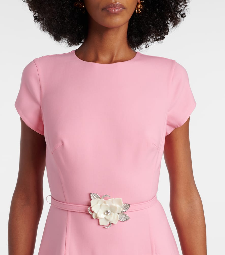 Oscar De La Renta Wool-blend Maxi Dress In Pink