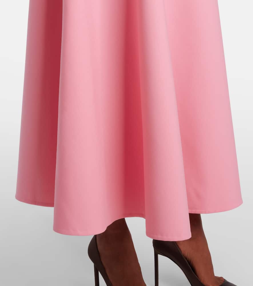 Oscar De La Renta Wool-blend Maxi Dress In Pink