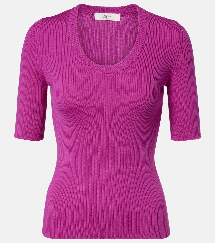 Chloé Ribbed Knit Wool Top