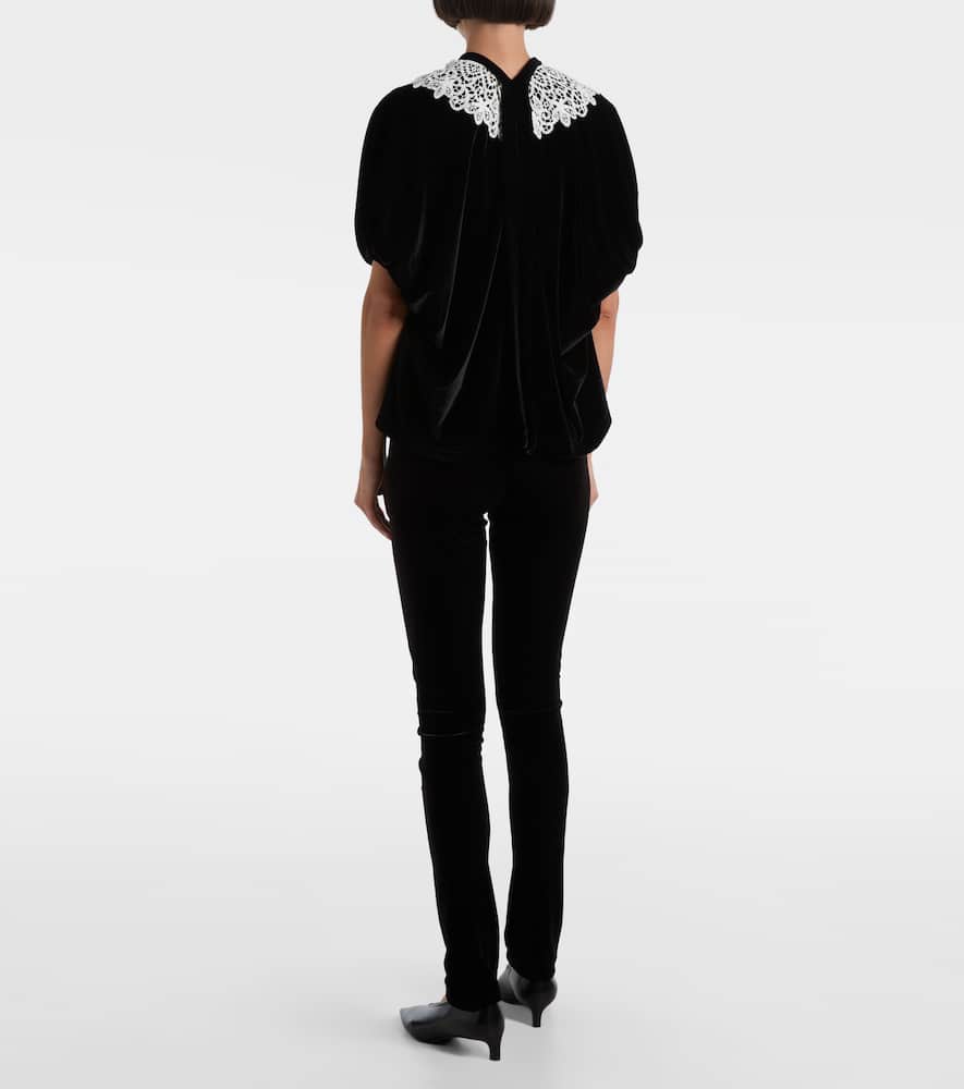 Junya Watanabe Jersey Slim Pants In Blue