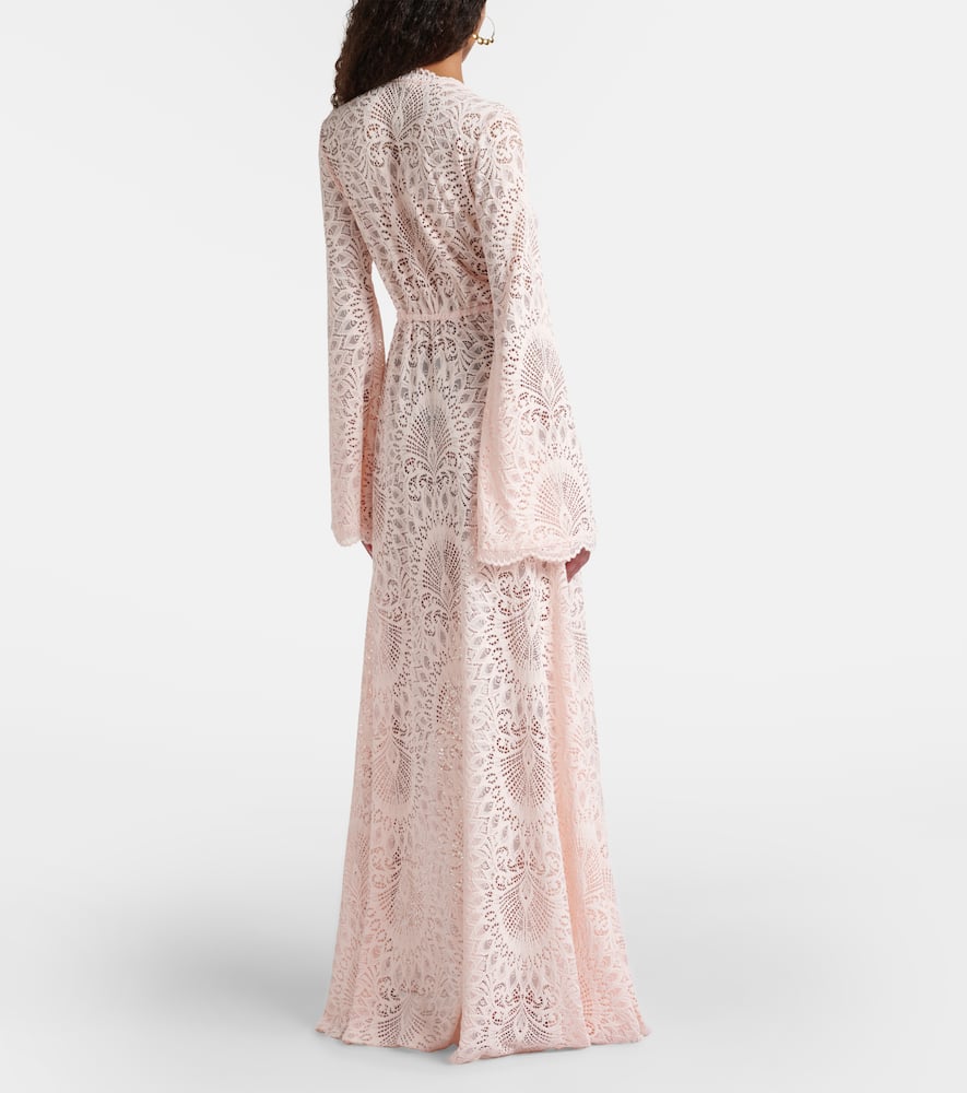 Alexandra Miro Ophelia Lace Maxi Dress In Pink