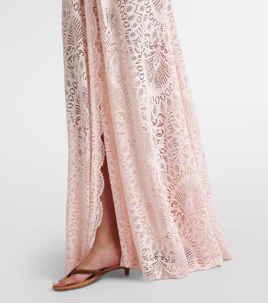 Alexandra Miro Ophelia Lace Maxi Dress In Pink